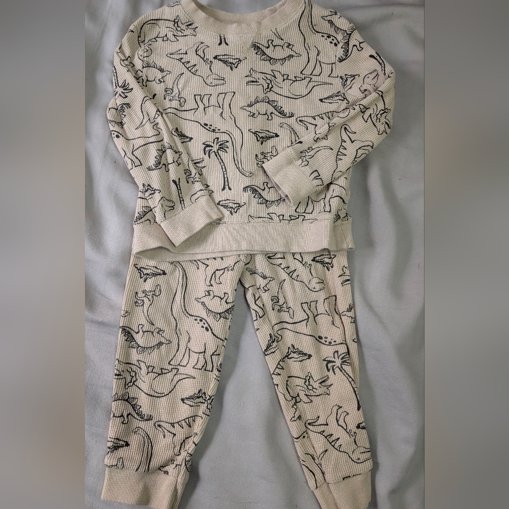 Carter's Cream Dinosaur Pajama Set